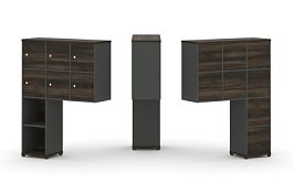 Концепт / Concept Надставка высокая CN.ONV-008 Дуб Мали/Антрацит/Металл Антрацит 1099*350*1486 - Фото предпросмотра