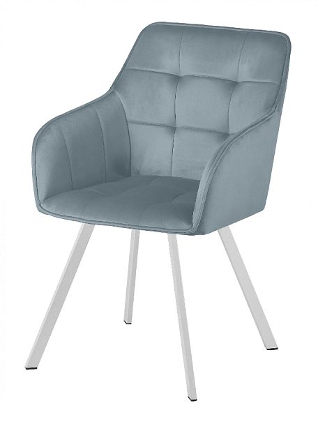 Кресло поворотное Мони, Confetti dusty blue/белый - Вид 2