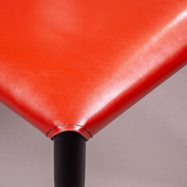 Стул полубарный Albert, кожа ретро-красный - Вид 7