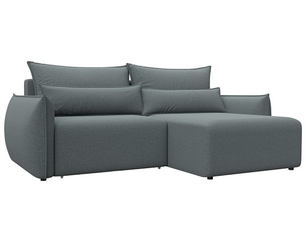 Диван угловой Лига-051 НПБ угол универсальный Рогожка серый - Вид 1