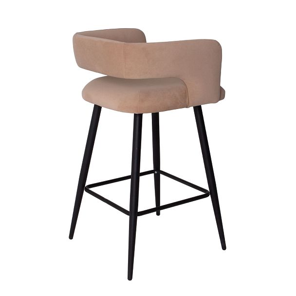 Стул Mars полубарный, велюр Teddy 08, ножки металл RAL 9005 - Вид 8