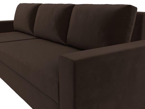 Угловой диван Траумберг Лайт левый (полностью микровельвет коричневый) - Вид 4