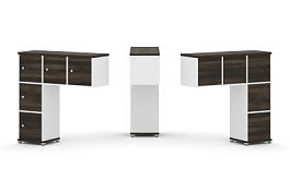 Concept Надставка низкая CN.ONN-007 Дуб Мали/Белый Бриллиант/Металл Белый 1099*365*1130 - Фото предпросмотра