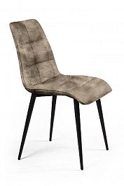 Стул UNO soft, замша silver / чёрный конус - Фото предпросмотра