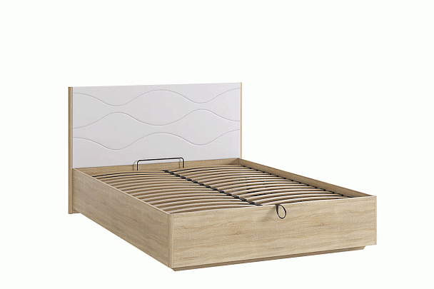 Зара Кровать с подъемным механизмом Люкс 140х200 см SMZ-07.1623 дуб сонома/белый - Вид 5