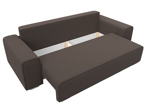 Диван прямой Лига-029 Рогожка коричневый - Вид 7