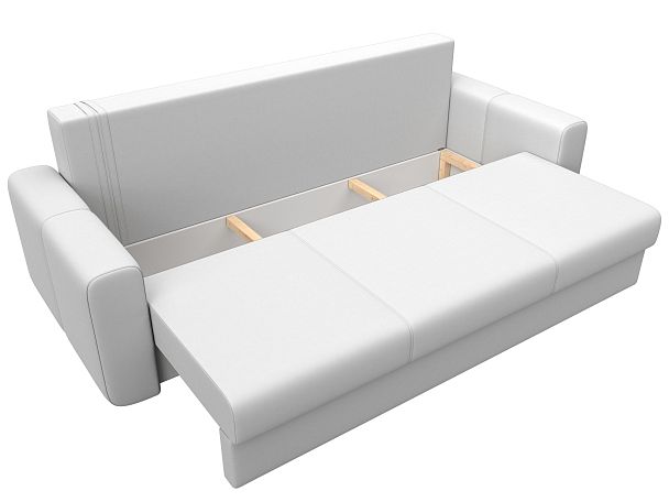 Прямой диван Лига-031 Экокожа белый - Вид 7