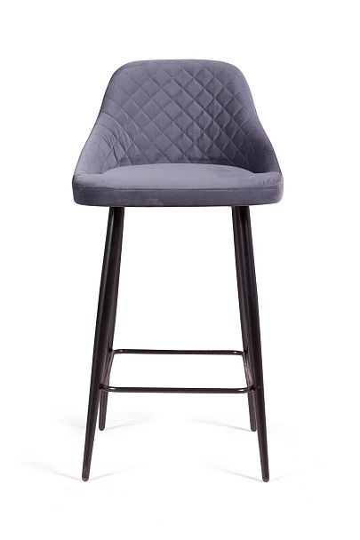 Стул барный Douglas ромб, бархат светло-серый 26 - Вид 2