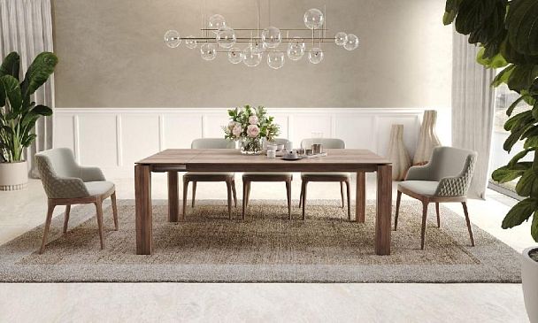 Стол раскладной Aron (180+40), шпон - Вид 1