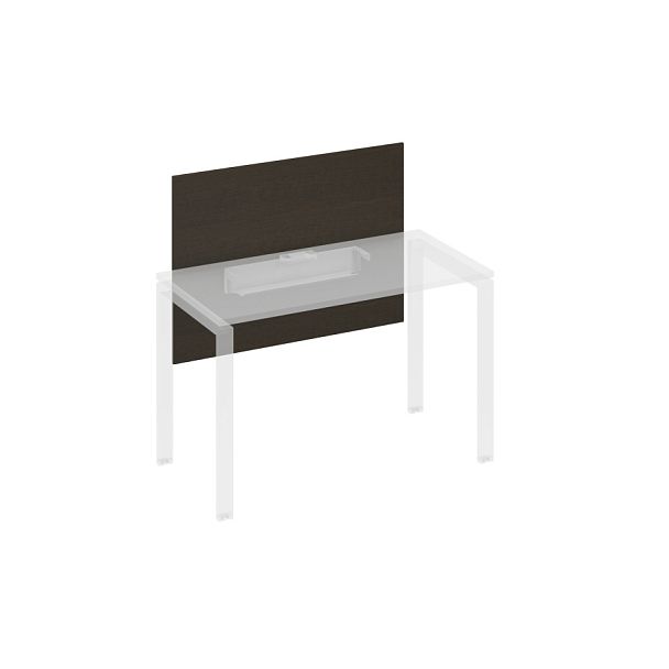 Экран настольный фронтальный большой для стола 120 с кабель-каналом A4 А4 Б 836 БП венге / металлокаркас серый - Вид 1