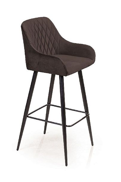 Стул барный Robert, бархат антрацит 14 - Вид 1