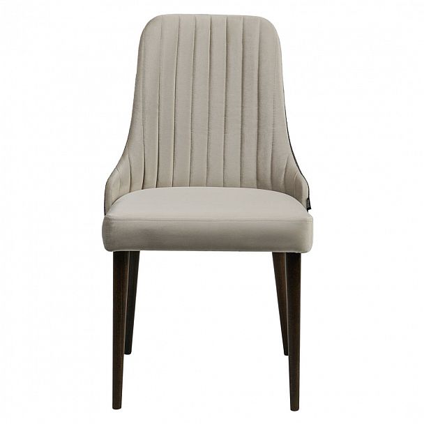 Стул Kongsberg, велюр Bella 09, спинка рогожка Saga brown, ножки старинный орех - Вид 4