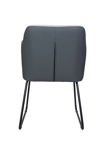 Стул / Bravo / бежевая ткань / серая экокожа - Вид 5