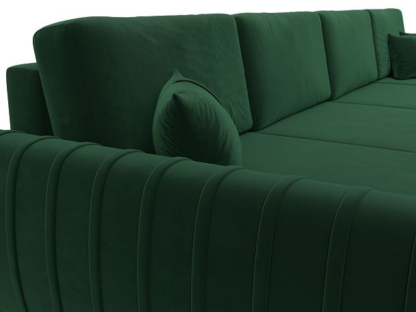 Диван П-образный Лига-057 НПБ Лонг Велюр зеленый - Вид 4