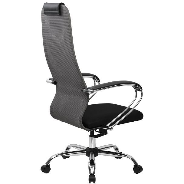 Кресло офисное BRABIX PREMIUM "Ultimate EX-800" хром, плотная двойная сетка Х2, черное/серое, 532912 - Вид 7