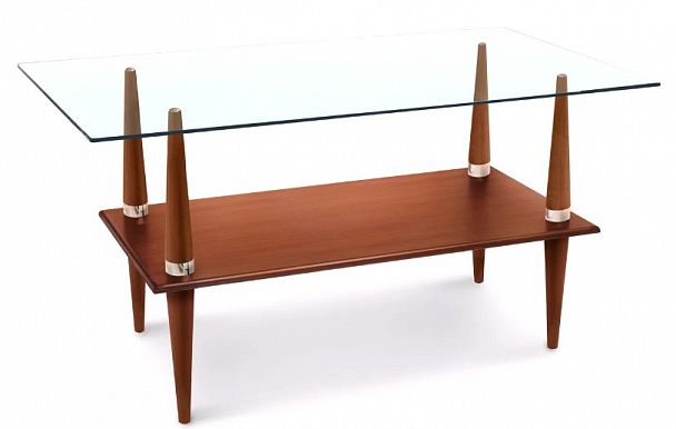 Стол журнальный Сенатор-6 1000x600х670 вишня "Журнальные столы" ТК-002561000758 бордовый - Вид 1