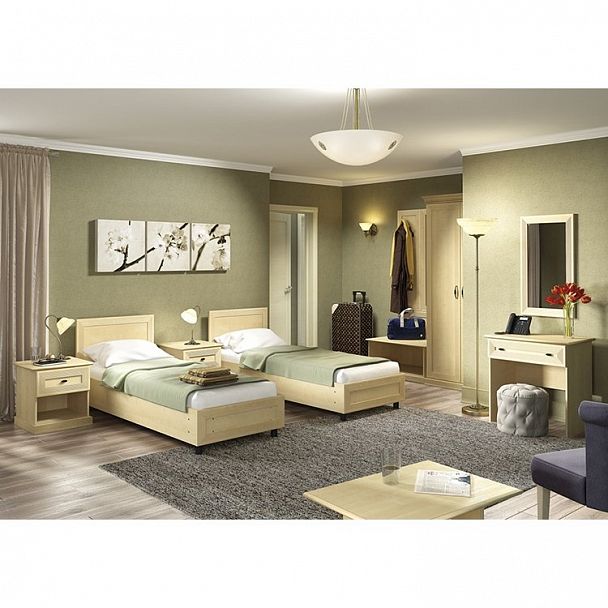 Панель "Люкс" для 2х кроватей 90 и 2х тумб - Вид 8