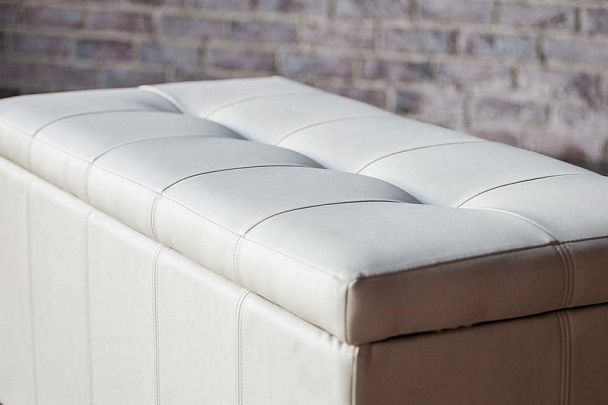 Банкетка-сундук Лонг светло-бежевая - Вид 2