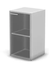 RAC085 ACCORD Шкаф низкий правый, прозрачное стекло 451х448х814 Прозрачное стекло/Серый камень - Фото предпросмотра