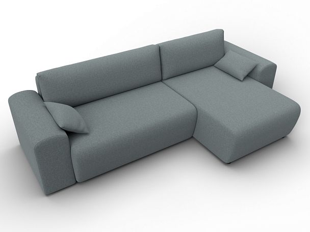 Диван угловой Лига-099 угол универсальный Рогожка серый - Вид 6