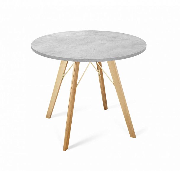 Стол Sheffilton SHT-TU9/TT 90 ЛДСП прозрачный лак/бетон чикаго светло-серый - Вид 1