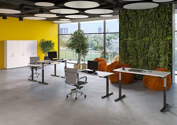 Стол электроподъемный "MOVE UP" MV.SE-2.7 Черный металл / Белый Бриллиант - Вид 5