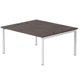 Бенч-система на 2 места Everprof EVO на металлокаркасе 1580х670(1370)x755 Дуб Пасадена/Белый - Фото предпросмотра