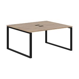 Стол 2-х местный EQWST 1513 Дуб Денвер светлый/Черный 1560х1346х750 EDIS - Фото предпросмотра