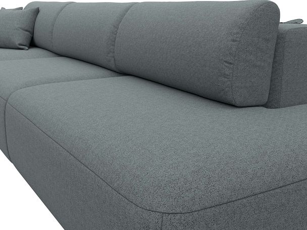 Диван угловой Лига-036 НПБ Модерн Лонг левый угол Рогожка серый - Вид 4