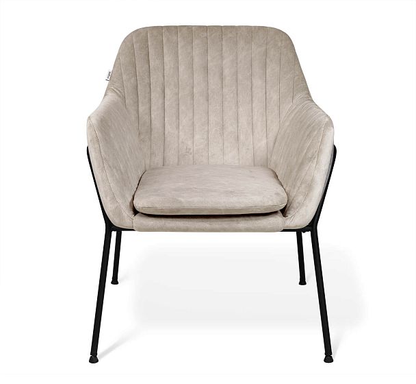 Кресло Sheffilton SHT-AMS2-1 НА МЕТАЛЛОКАРКАСЕ лунный мрамор/черный муар - Вид 3