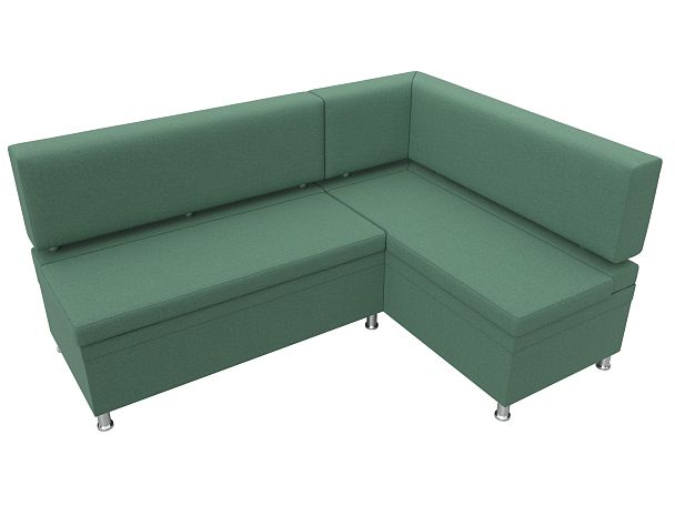 Диван кухонный угловой Стайл правый угол Рогожка зеленый - Вид 5