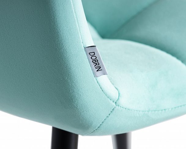 Стул обеденный DOBRIN CHILLY (Мятный Holland 50, основание черное) - Вид 9