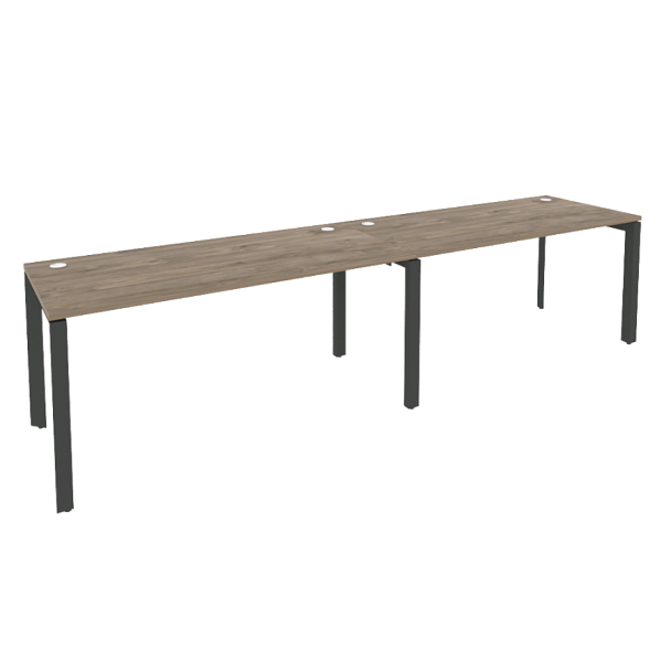 Onix Рабочая станция на П-образном м/к O.MP-RS-2.4.7 Тиквуд темный/Антрацит металл 3160*720*750 - Вид 1