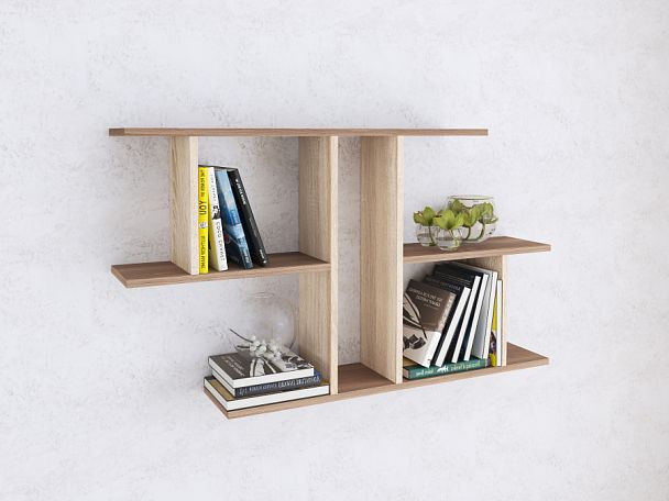 Полка навесная ПН-4 (1050х600х180) ясень шимо/дуб сонома - Вид 1