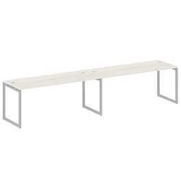 Metal System Quattro Р. ст. на 2 раб. места на О-образном м/к 40БО.СМ-2.5 Дуб наварра/Серый металл 3600*720*750 - Фото предпросмотра