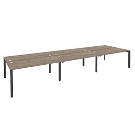 Onix Рабочая станция на П-образном м/к O.MP-D.RS-6.4.7 Тиквуд темный/Антрацит металл 4740*1475*750 - Фото предпросмотра