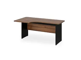 БЕРЛИН / BERLIN Угловое рабочее место левое 1400х950х740 Орех Вармия/Черный - Фото предпросмотра