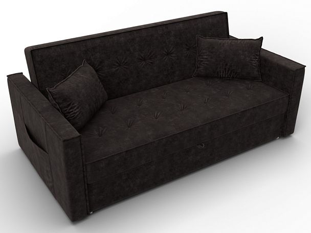 Диван прямой Лига-104 (160) Велюр коричневый - Вид 6