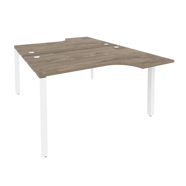 Onix Рабочая станция на П-образном м/к O.MP-D.SA-2 Тиквуд темный/Белый металл 1380*1995*750 (1475/460) - Вид 1