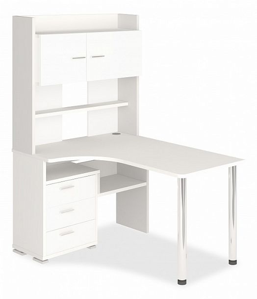 Стол компьютерный Домино СР-133 Белый левый - Вид 1