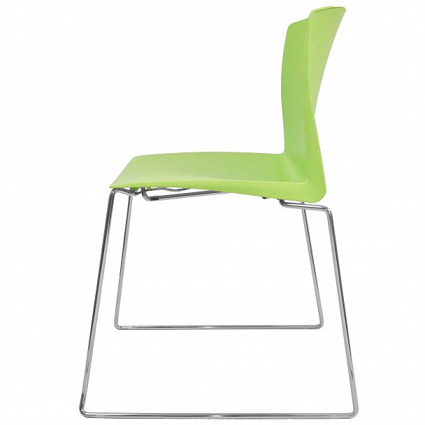 Стул Pull (пруток) каркас Хром, салатовый, стопируемый - Вид 2