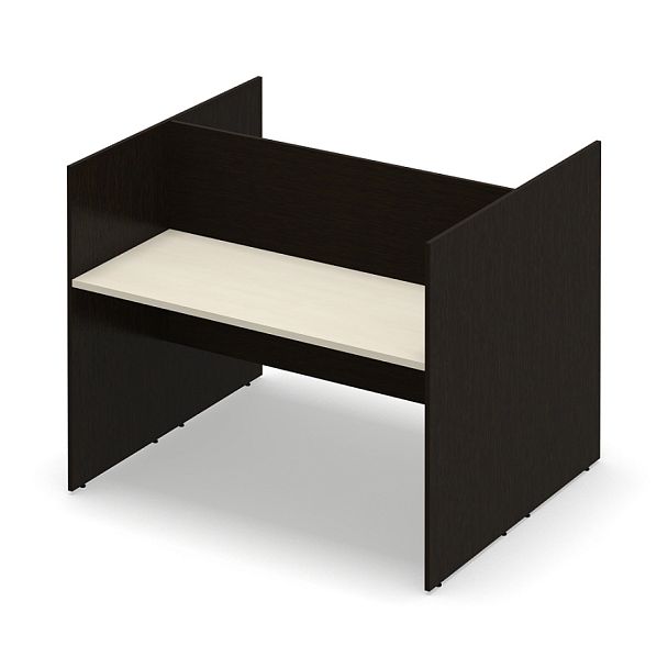 Стол офисный рабочий "Система-M"  ПК-ССМ-СТ2С140Х120ВЭР/Д-В2-180 клен - Вид 1