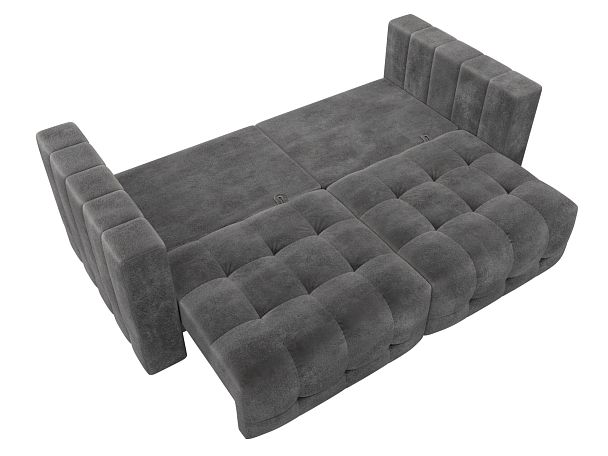 Диван прямой Лига-052 НПБ Велюр серый - Вид 9