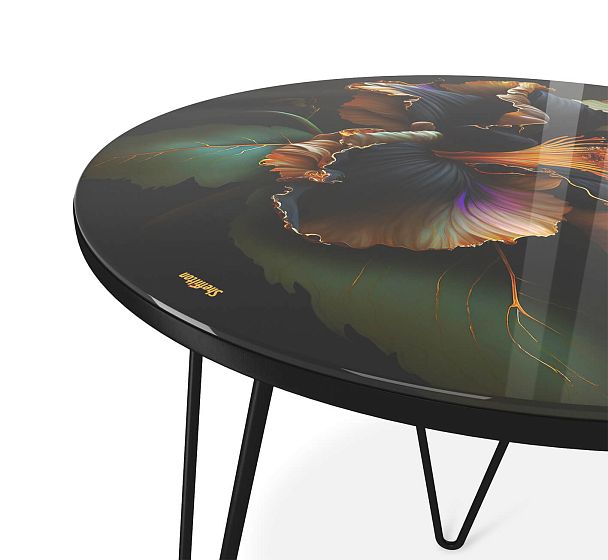 Столик журнальный Sheffilton SHT-CT27 ночной цветок/черный муар - Вид 5