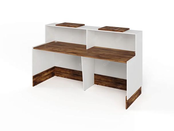 RTD084-200-SH ТАНДЕМ / TANDEM Стойка ресепшн 2-200 2000х700х1200 Таксония шоколадная - Вид 2