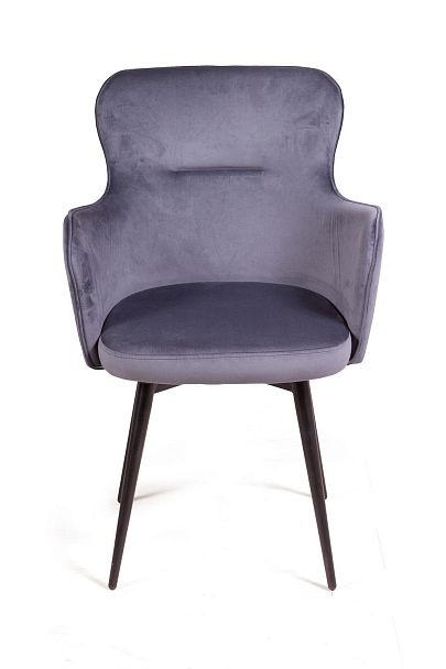 Стул King, поворотный на 90 градусов, функция возврата, антишум, бархат серый 27 - Вид 2