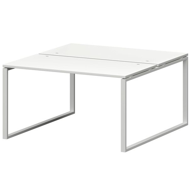 Бенч двойной на металлокаркасе СМС2-О-18К.149.Пр25 Белый/Белый 1800x1496x750 Смарт - Вид 1