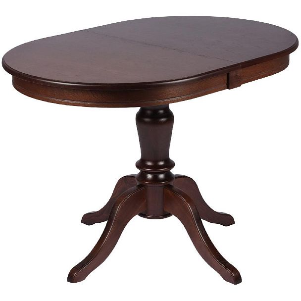 Обеденная группа стол Анфея 110(150)х75х76 Темный орех и 4 стула Камир Темный орех/Бежевый жаккард - Вид 2