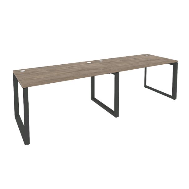 Onix Рабочая станция на О-образном м/к O.MO-RS-2.3.8 Тиквуд темный/Антрацит металл 2760*800*750 - Вид 1