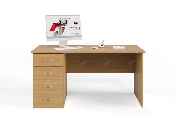 ЛАЙТ / LIGHT RLG008-15x7L Однотумбовый стол 150x70x75 Бук - Вид 2